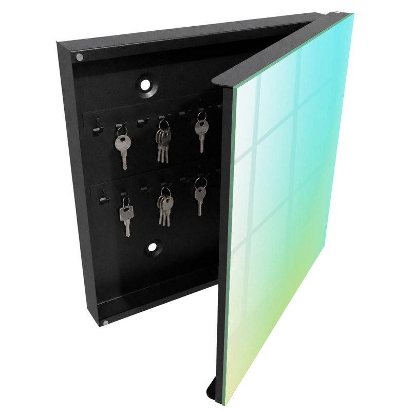 Key box, Opens to the right, 30x30x5, White, A pastel gradient full of lightness and peace, 