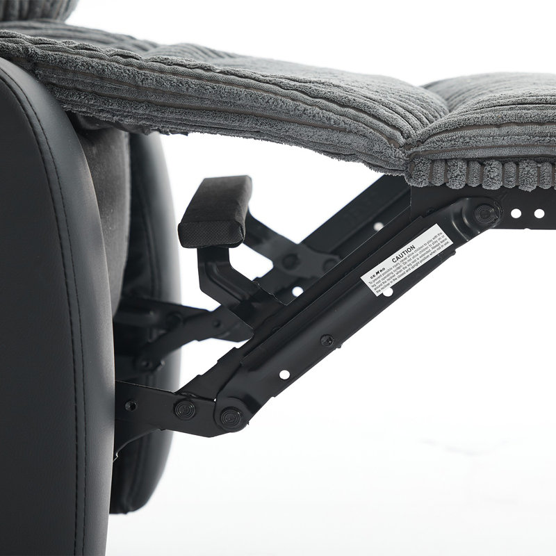 Reclining Sofa Sectional Recliner Plush Corduroy Couches Set Sofa, Manual - Push Button