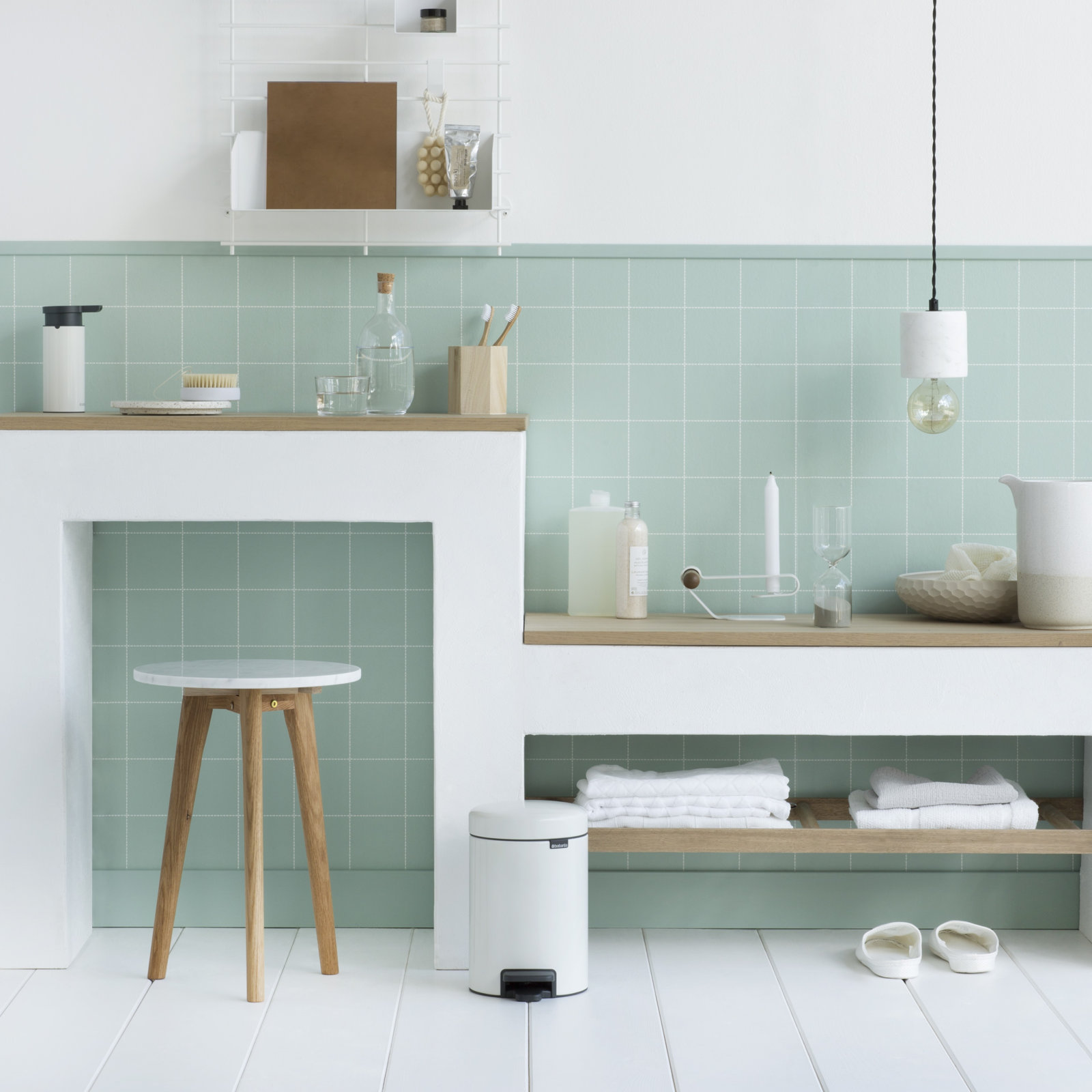 Brabantia Newicon 0.8gal Step-On Can, White
