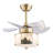 Xavious 23 Inch 3-Colour Gold Ceiling Fan LED Light with Remote Control