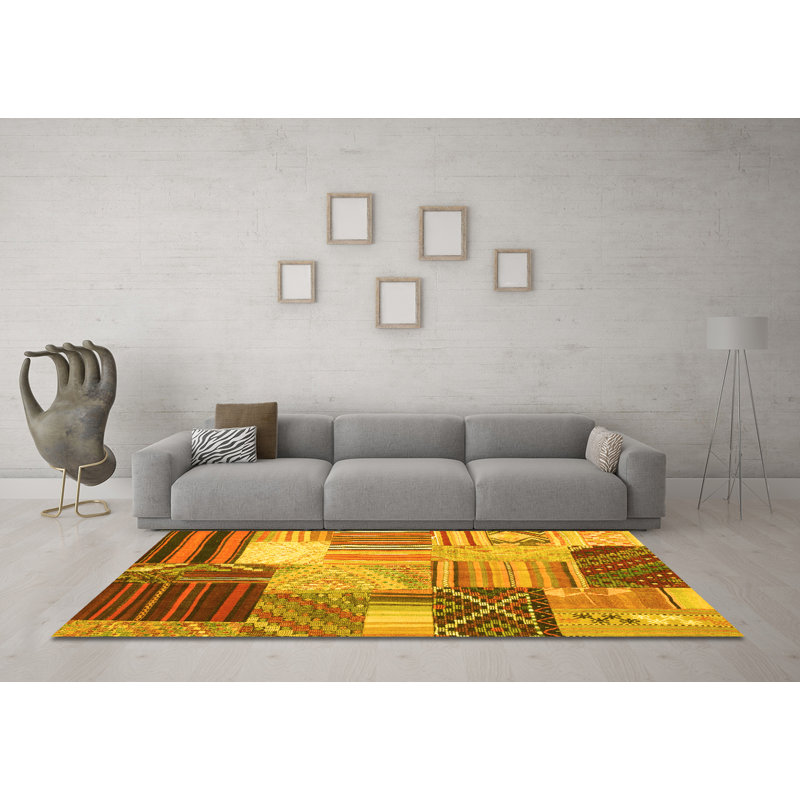 Performance Patchwork Indoor Rug, Square 5'