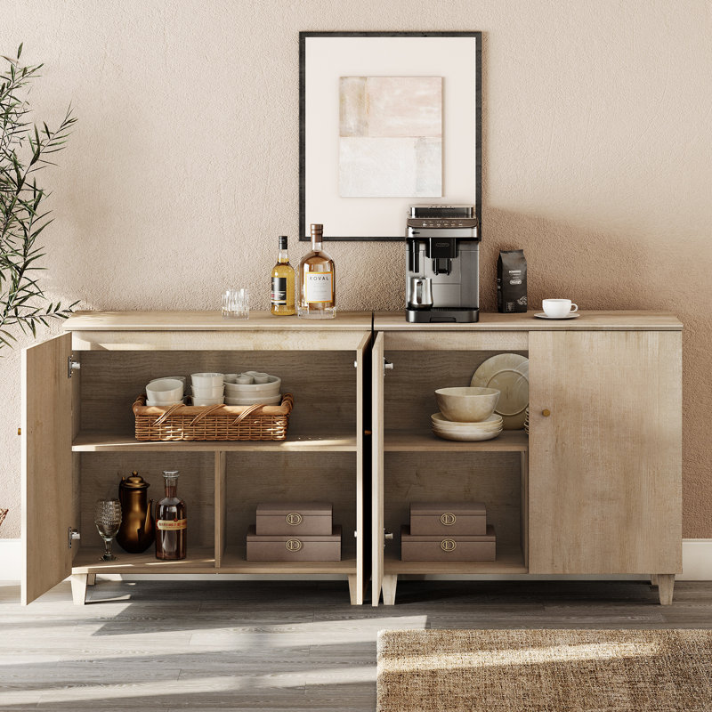 Lysiane Plywood 4 - Door Accent Cabinet, Biscotti