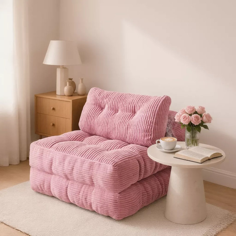 Lit de repos portatif et pliant portatif, Pink