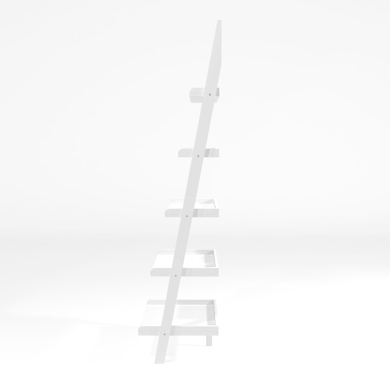 189cm H x 57cm W Ladder Bookcase, White, 182 H x 63.5 W