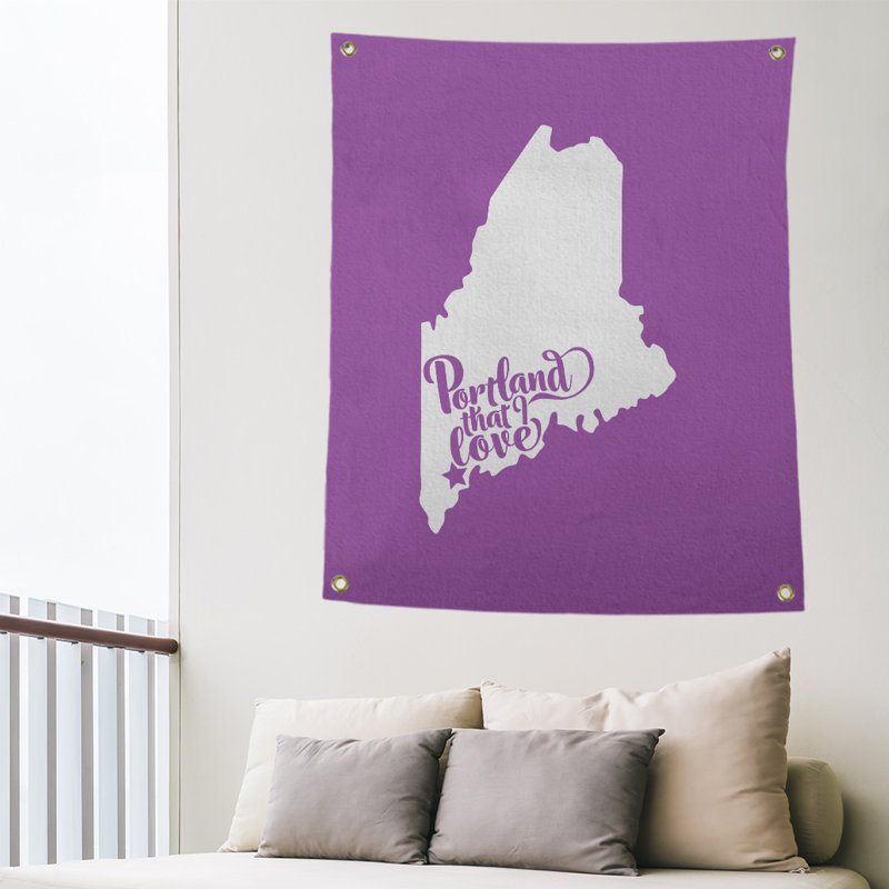 Tapisserie murale pour maine portland, H 80 po x l 59 po, Violet