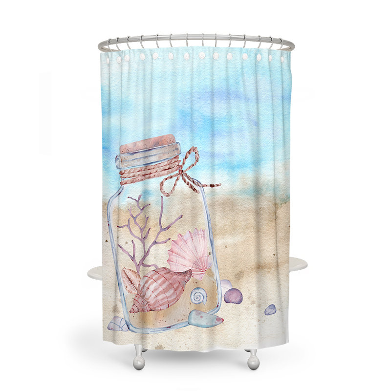 Rideau de douche simple abstrait, H 93 po x l 70 po