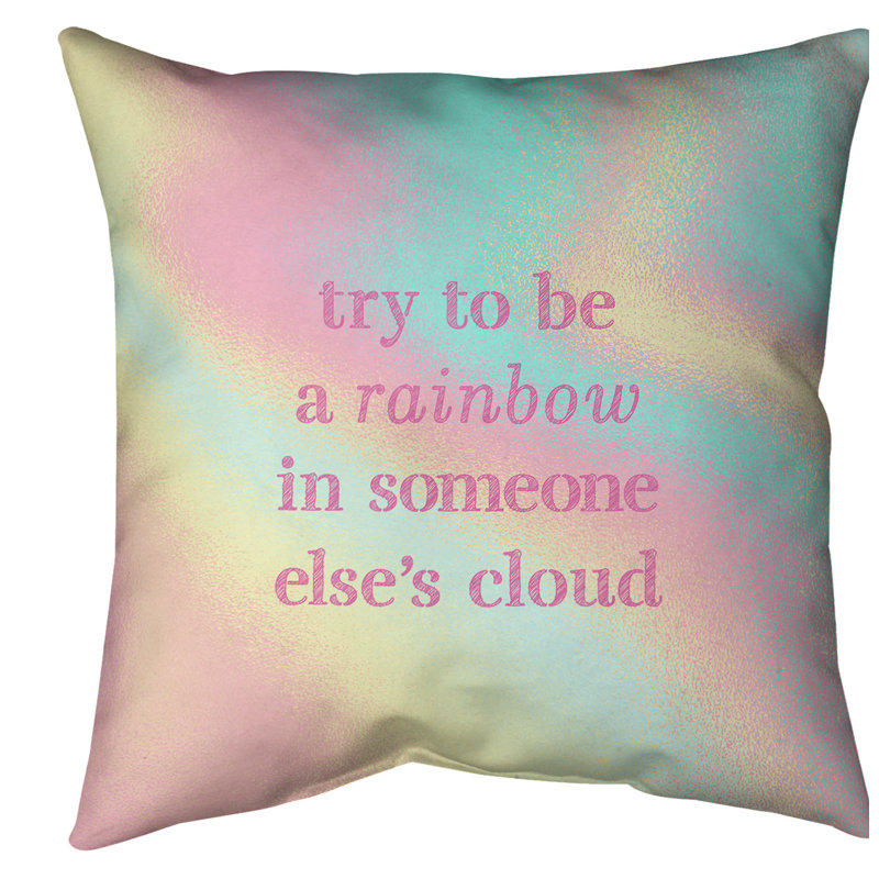 Coussin de sol, 40 po x 40 po, Turquoise clair / rose clair / jaune clair