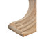 Table d'appoint arquée 16,3 x 12,2 x 22,6 moderne au fini travertin