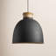 Grand luminaire suspendu en métal noir Frank