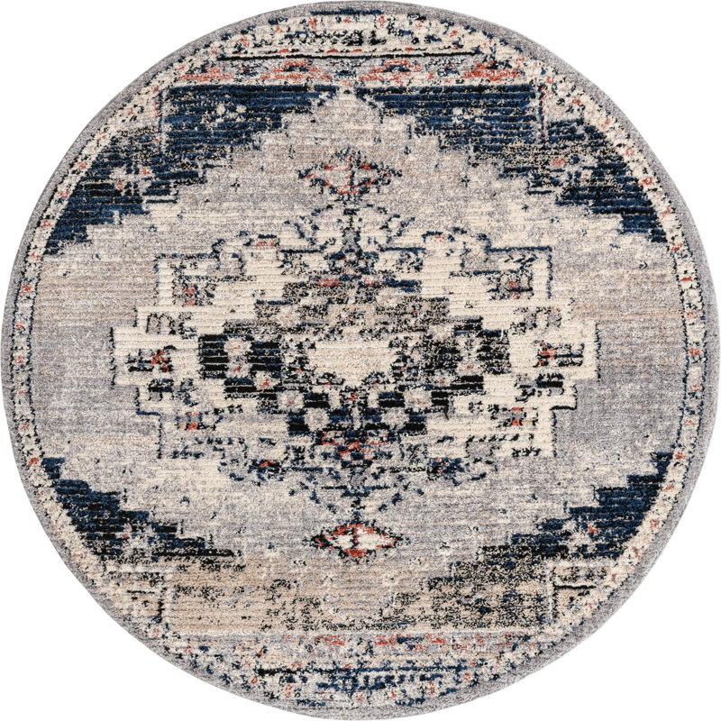 Tucson Geometric Indoor Rug, Round 7'