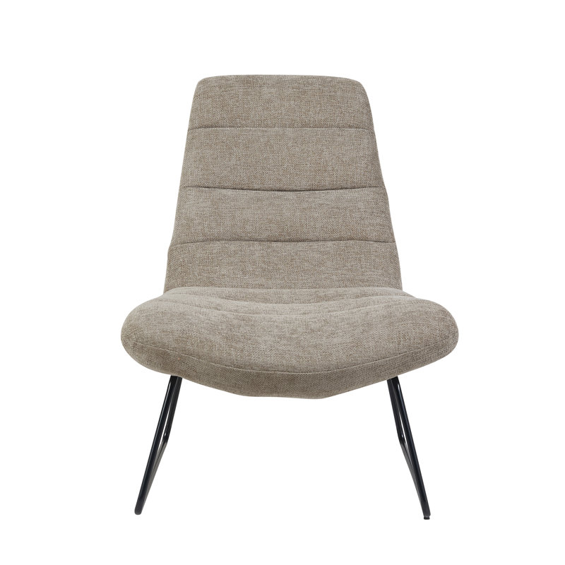 Soft Touch Fabric Lounge Chair, Taupe