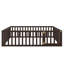 Structure de lit pour grand lit en bois avec clôture et porte, conception élégante pour une utilisation sécuritaire et polyvalente