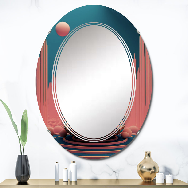 Boxster - Miroir mural moderne ovale, 36 po x 24 po