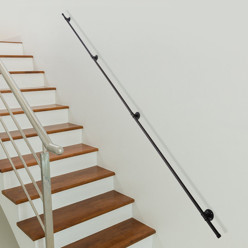 155 po Mains courantes de tuyau de loft industriel pour escalier