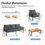 Large canapé de patio droit avec coussins-753824858