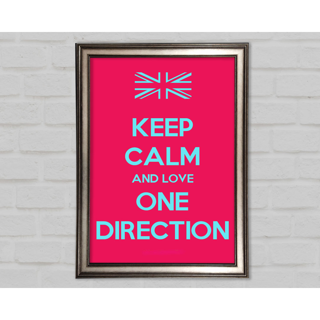 Keep Calm One Direction - Einzelne Bilderrahmen Kunstdrucke