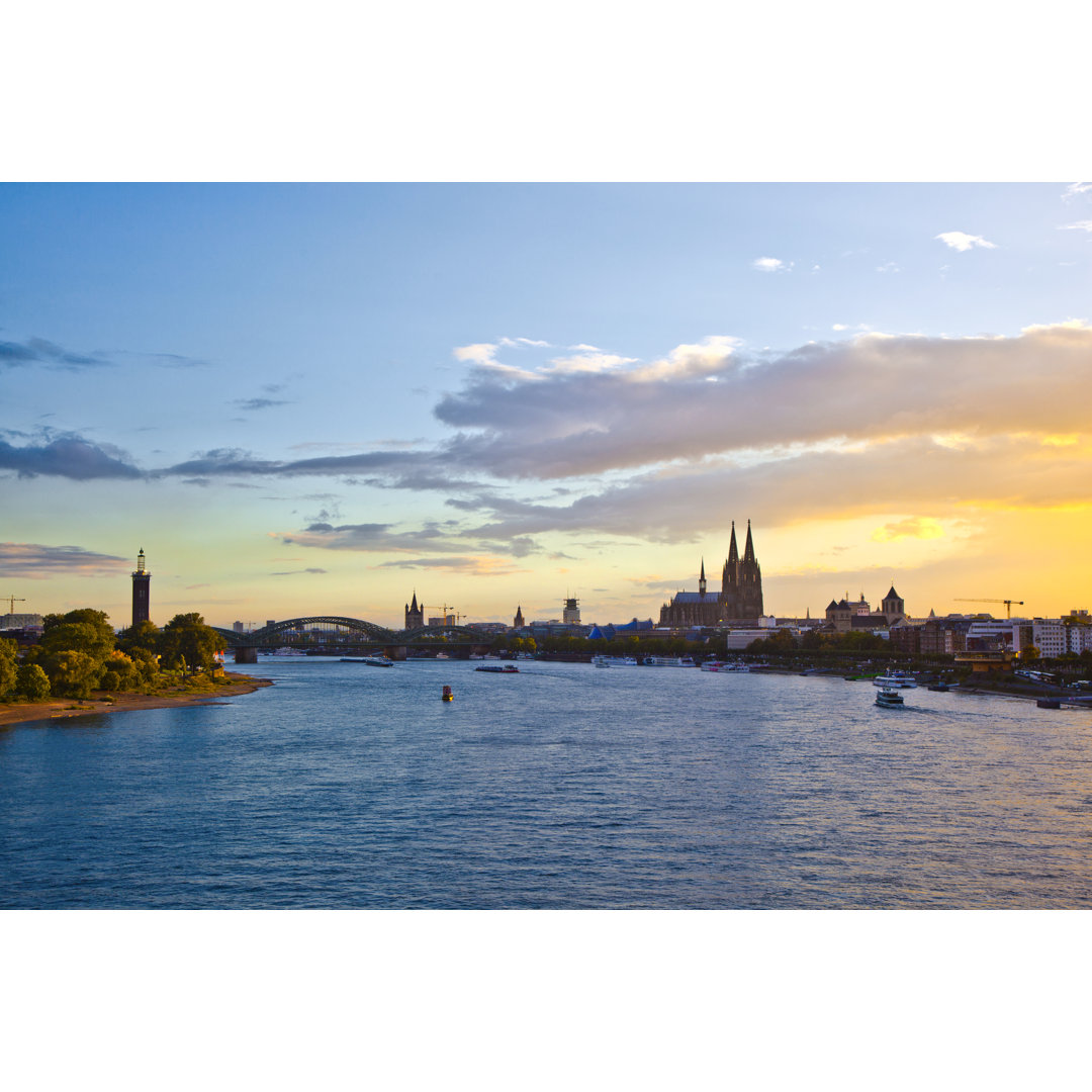 Sonnenuntergang in Köln- Leinwandbild