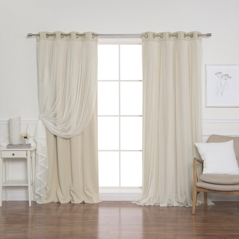 Rideau en polyester Allisin, Beige