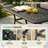  Cast Aluminum Outdoor Coffee Table, 41.98 X 23.98 Inch Rectangular Patio Conversation Table With Lattice Top, Rust-Resistant All-Weather Center Table For Deck, Backyard, Porch, Antique Bronze-1119963689