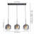 3 - Light Glass Globe Kitchen Island Pendant Light