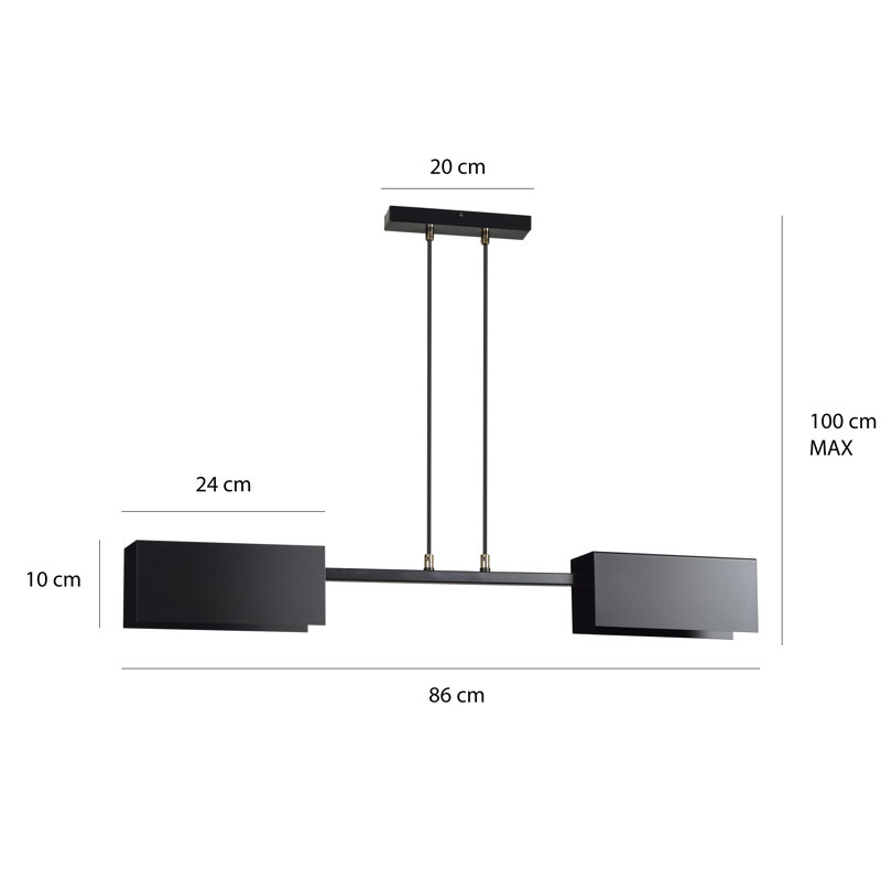 Marbella 2 - Light Unique/Statement Pendant, Black