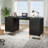 59''Computer Desk with File Drawers-1030309285