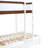 Clean Silhouette Solid Wood Bed Frame Compact Storage Sleeper Bunk Bed with Trundle and Desk Crisp White and Walnut