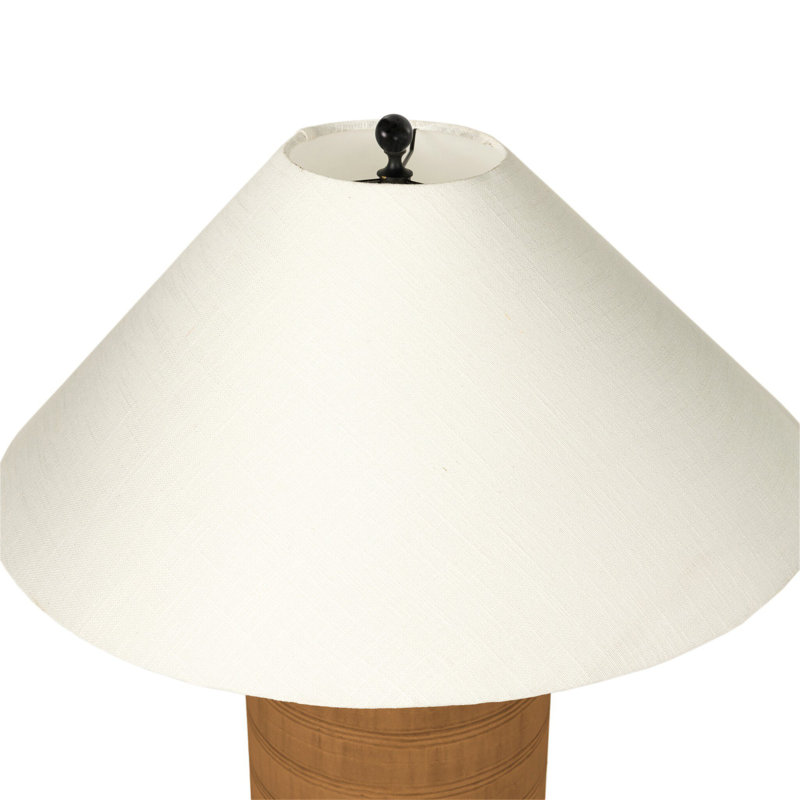 Brynner Table Lamp, Etched Amber Glass