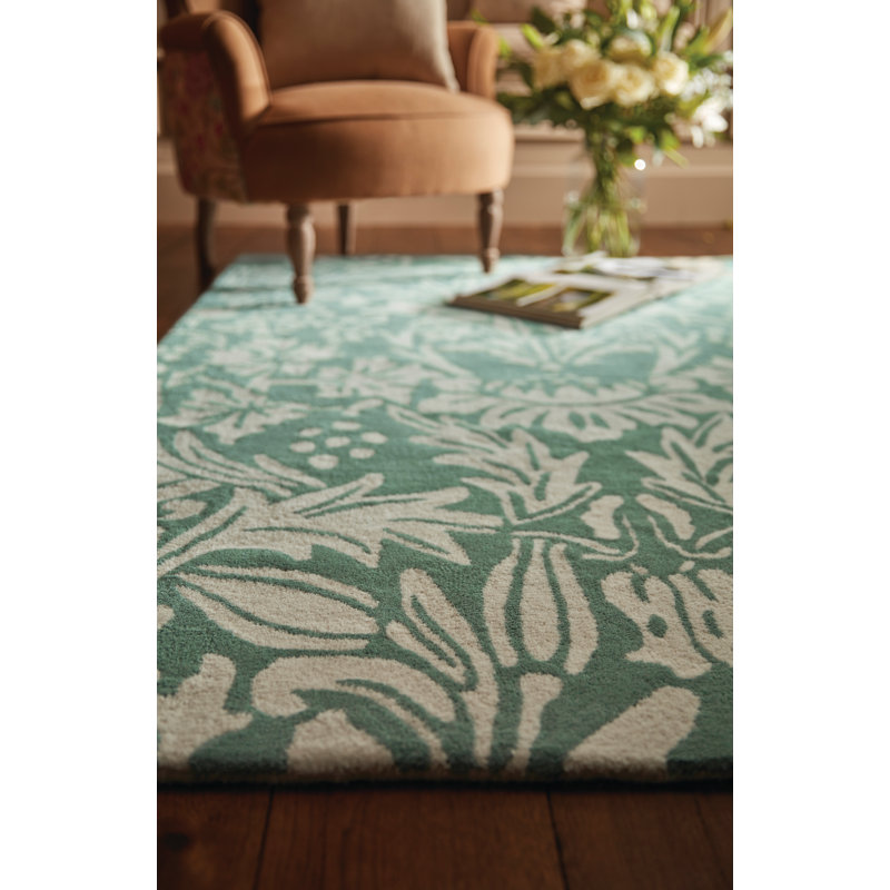 Henleaze Floral Wool Hand Woven Area Rug, Rectangle 200 x 290cm