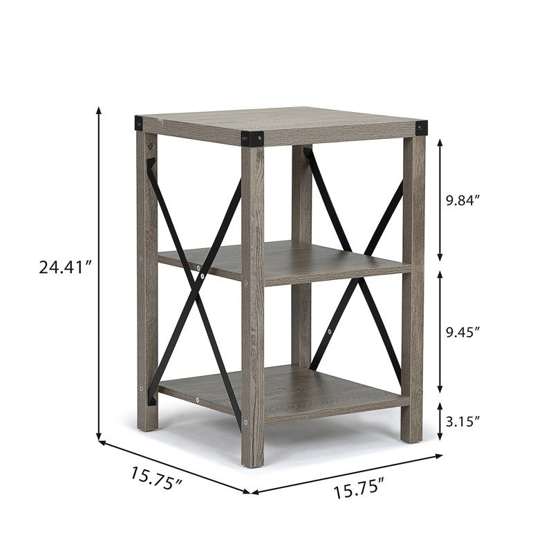 Table de chevet Rany en gris clair
