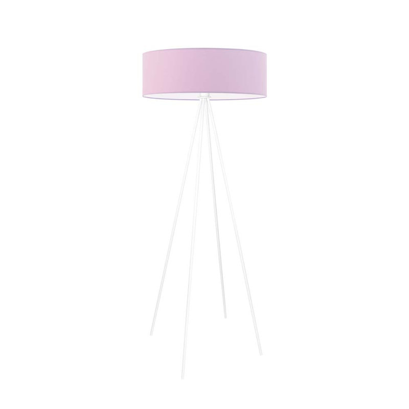 Arnesha 157cm Traditional Floor Lamp, Light Violet, White