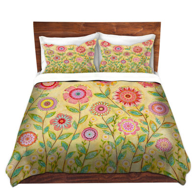 Ensemble de housse de couette avec papillon floral de juillet