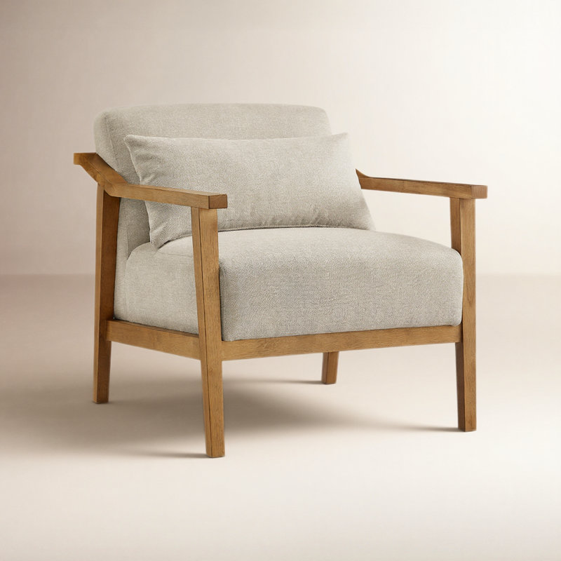Chaise d'appoint rembourrée Copperleaf, Tissage naturel d'avoine naturelle
