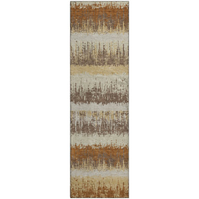 Premium Machine Washable Jahnke AMF1013 Stripes Rug