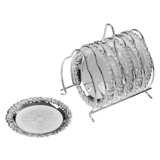 Queen Anne Coaster Set With Holder