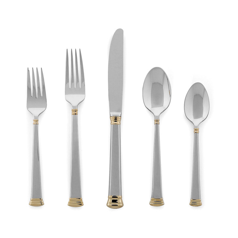 Ensemble de couverts 5 pièces Eernal, service pour 1 personne, Or