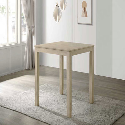 Magnifique table de salle à manger de hauteur carrée de couleur crème à hauteur de comptoir 1 pièce