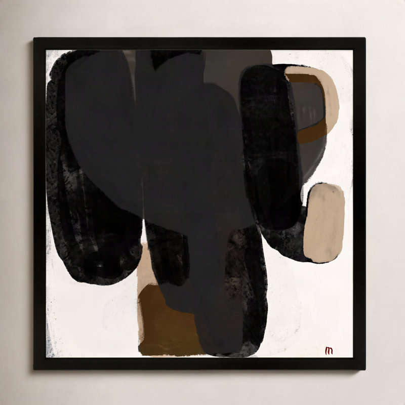 Abstract #2 Print by StudioM, Black, 16" H x 16" W x 1.25" D