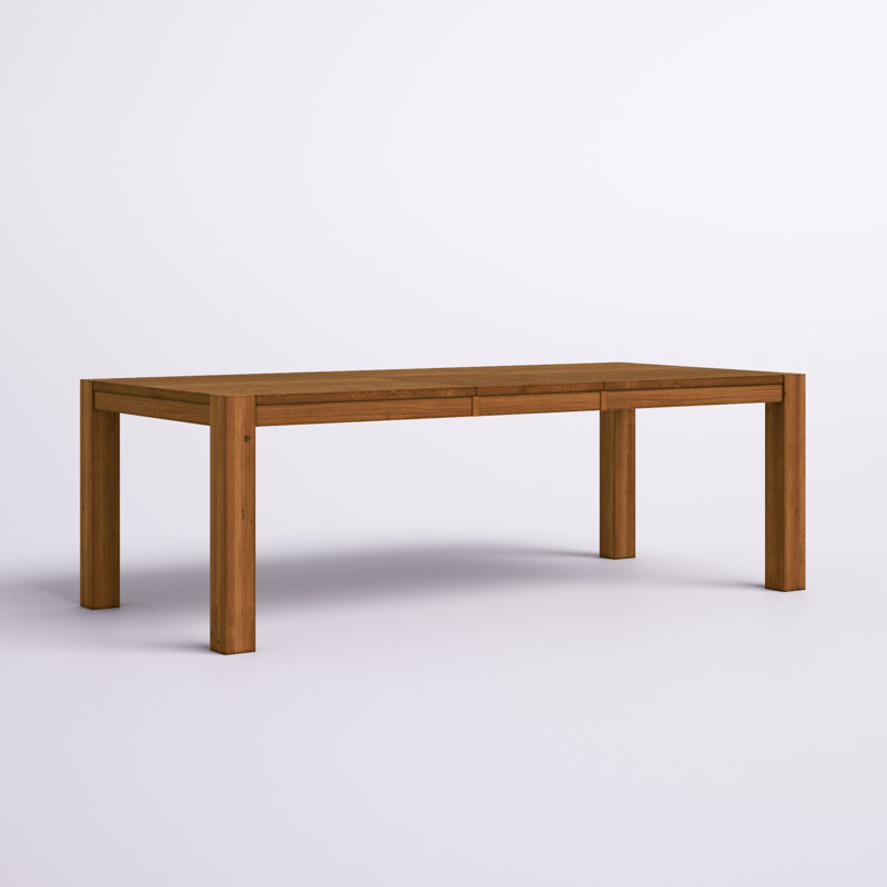 Trevion Extendable Solid Wood Leg Dining Table, Mahogany