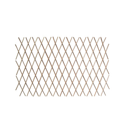 Treillis extensible en bois de saule carbonisé sans peau 2 pièces