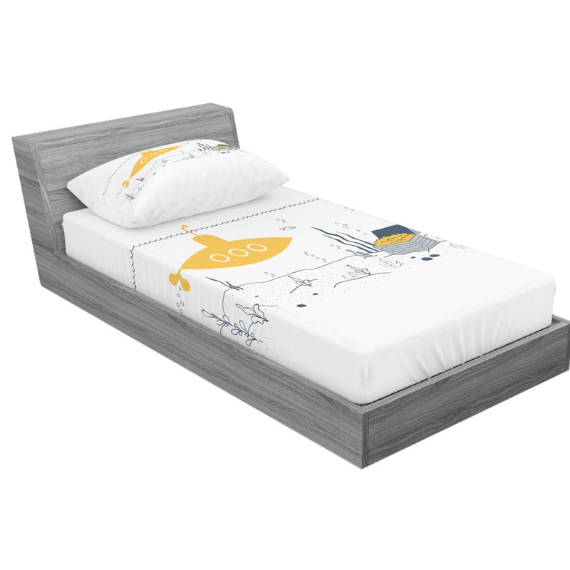 Microfiber Patterned Sheet Set, Twin XL Sheet Set with 1 Pillowcase