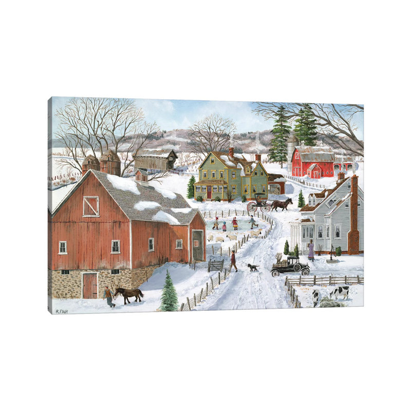 Life On The Farm by Bob Fair - Wrapped Canvas Print, 20.32 cm H x 30.48 cm W