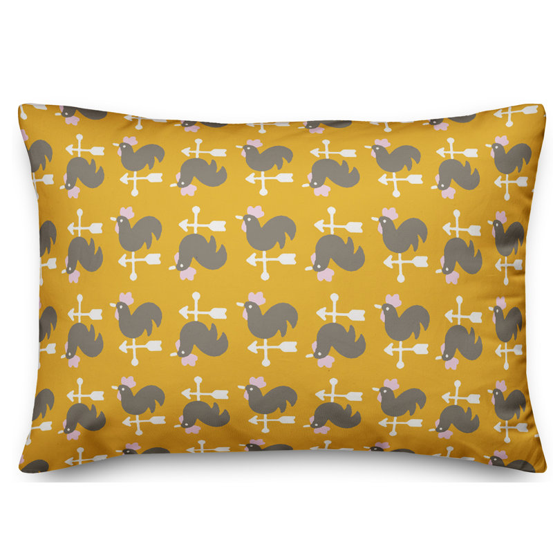 Coussin Rooster, Jaune / Gris