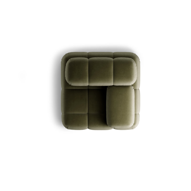 Velvet Accent Chair, Army Green