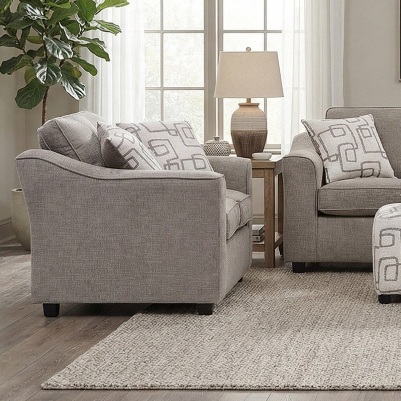 Causeuse rembourrée 60 po - Tundra taupe, Toundra taupe