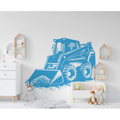 Skid Steer Wall Decal Construction Skid Steer Truck Wall Decal Kids Decal Nursery Wall Vinyl Sticker Decor