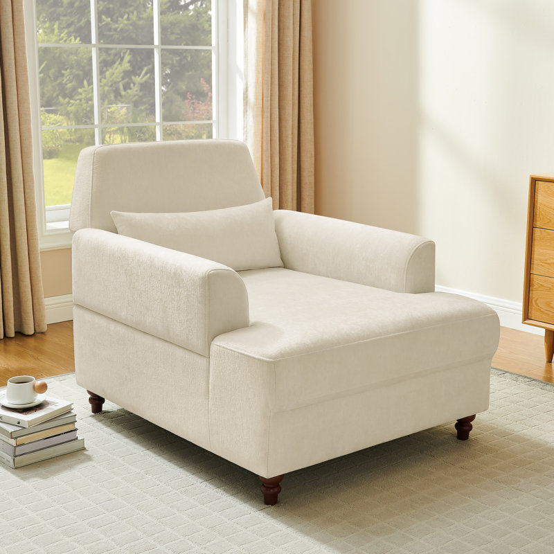 Fauteuil d'appoint rembourré surdimensionné de 41 po de largeur avec dossier réglable pour une utilisation multi-scène