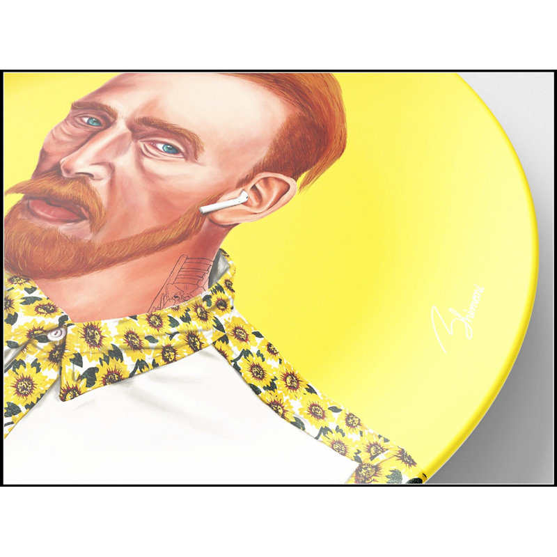 Vincent Van Gogh Inspired 10 Inch Round Plate, Microwave and Dishwasher Safe, Recyclable, Made in the U.S.A.