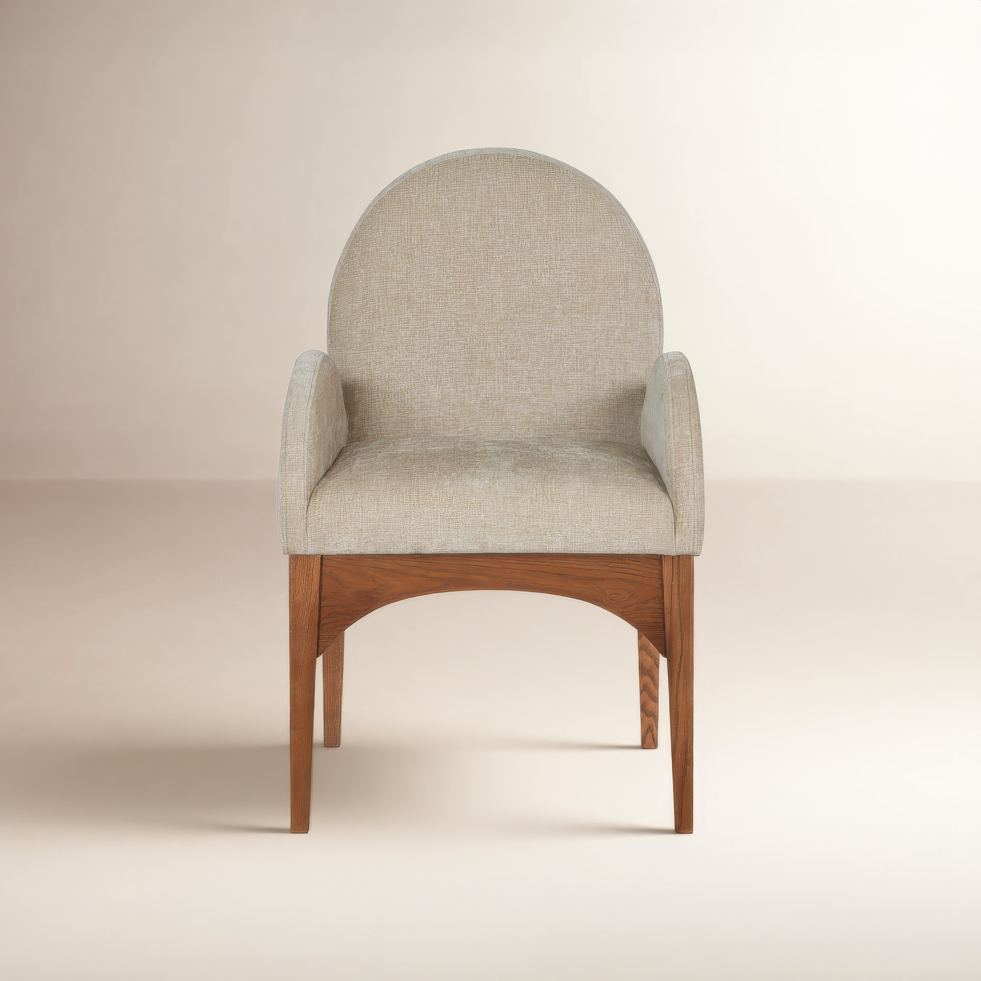 Charith Arm Chair, Beige, Walnut