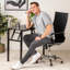 Fauteuil ergonomique en cuir pour le bureau ou la salle d'attente